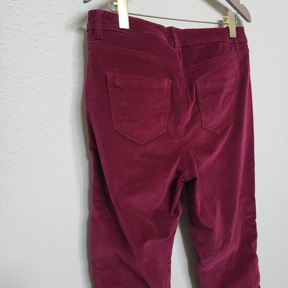 Lane Bryant Corduroy Pants Womens 14 Red Burgundy Marron Fall Winter Casual - Picture 9 of 10